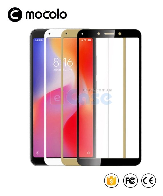 Защитное стекло MOCOLO с рамкой для Xiaomi Redmi 6A фото 1 — eCase