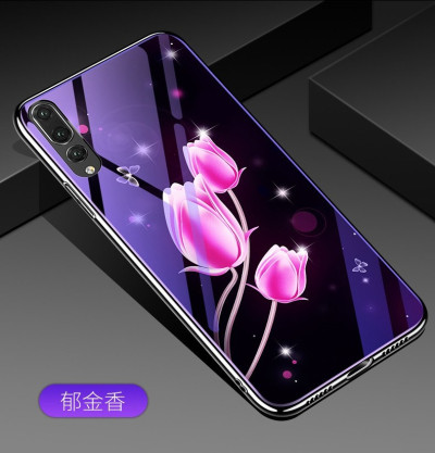 Накладка TPU + Glass Violet для Huawei P20 Pro — eCase
