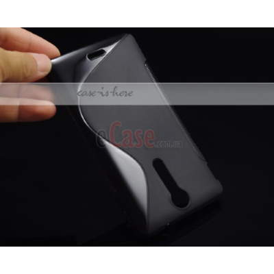 TPU накладка S-Case для Sony Xperia TX LT29i (черный) — eCase