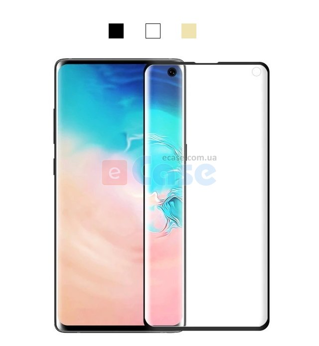 Защитное стекло 5D (на весь экран) с цветной рамкой для Samsung Galaxy S10E (G970F) фото 1 — eCase
