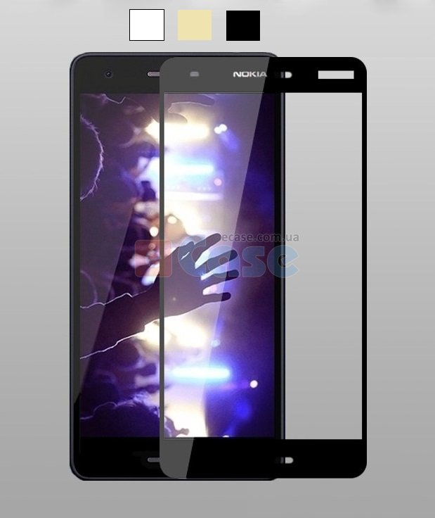 Защитное стекло для Nokia 2 (Tempered Glass Frame 2,5D) с рамкой фото 1 — eCase