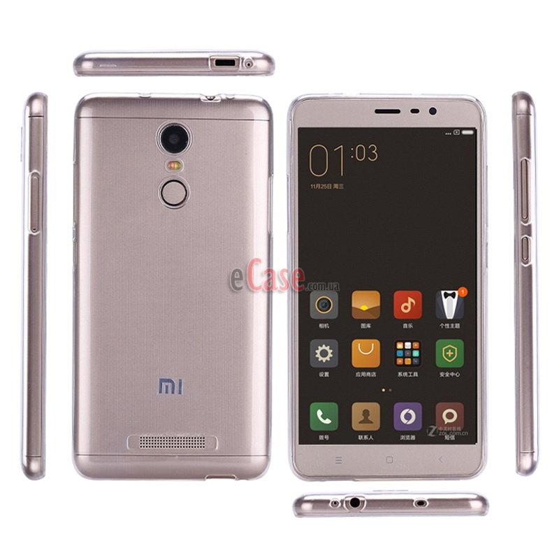 Прозрачная ТПУ накладка для Xiaomi Redmi Note 3 EXELINE Crystal (Strong 0,5мм) фото 1 — eCase