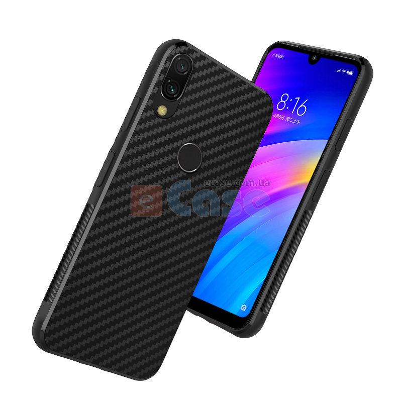ТПУ накладка Carbon для Xiaomi Redmi Note 7 Pro фото 1 — eCase