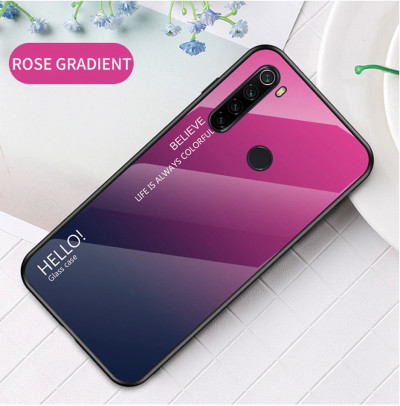 Накладка TPU + Glass Colorful для Xiaomi Redmi Note 8 — eCase