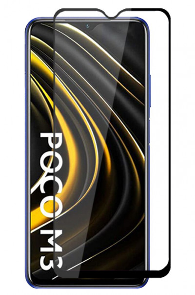 Захисне скло 4D Full-screen з кольоровою рамкою для Xiaomi Poco M3 — eCase