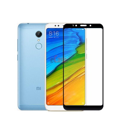 Захисне скло 5D (на весь екран) з кольоровою рамкою для Xiaomi Redmi 5 — eCase