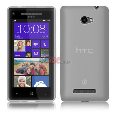 TPU накладка для HTC 8X (матовый, однотонный) — eCase