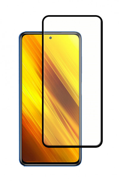 Захисне скло 4D Full-screen з кольоровою рамкою для Xiaomi Poco X3 — eCase