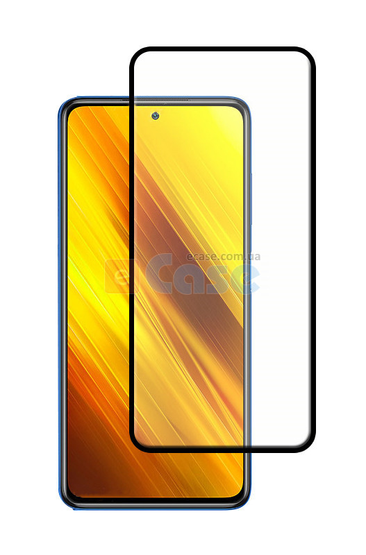 Защитное стекло 4D Full-screen с цветной рамкой для Xiaomi Poco X3 фото 1 — eCase