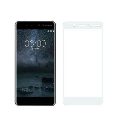 Защитное стекло 5D (на весь экран) с цветной рамкой для Nokia 6.1 — eCase