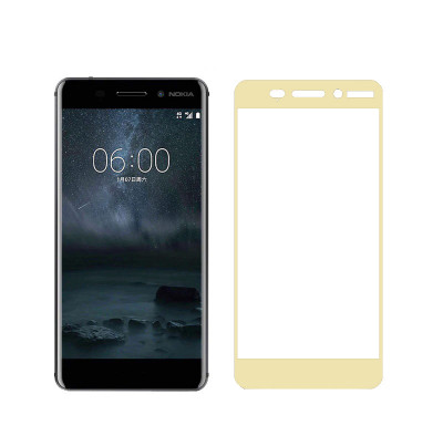 Захисне скло 5D (на весь екран) з кольоровою рамкою для Nokia 6.1 — eCase