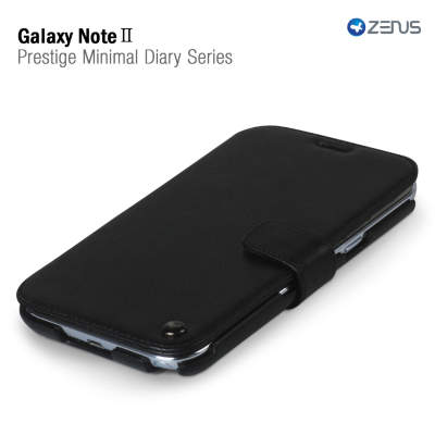 Кожаный чехол Zenus Prestige Minimal Diary для Samsung N7100 Galaxy Note 2 (черный) — eCase