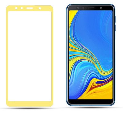 Защитное стекло для Samsung A750 Galaxy A7 2018 (Tempered Glass Frame 2,5D) с рамкой — eCase