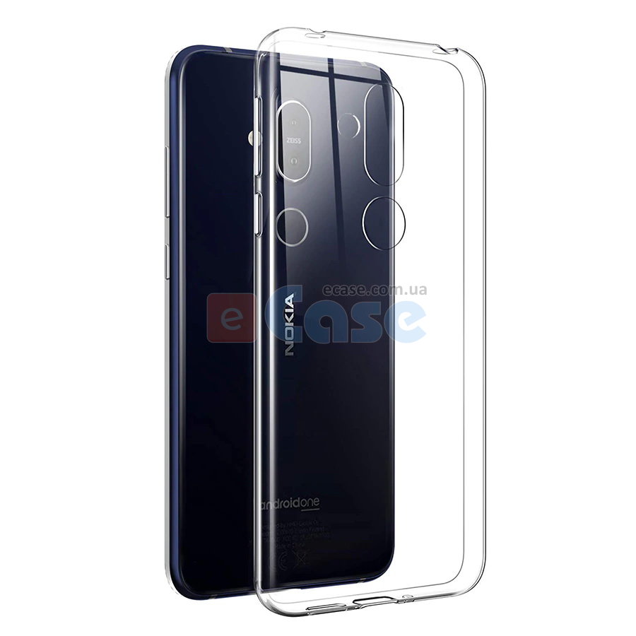 Прозрачная ТПУ накладка для Nokia 8.1 EXELINE Crystal (Strong 0,5мм) фото 1 — eCase