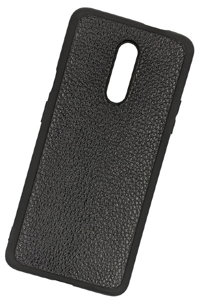 ТПУ накладка для OnePlus 7 &quot;Cover Flotar&quot; (с вставкой из натуральной кожи) — eCase