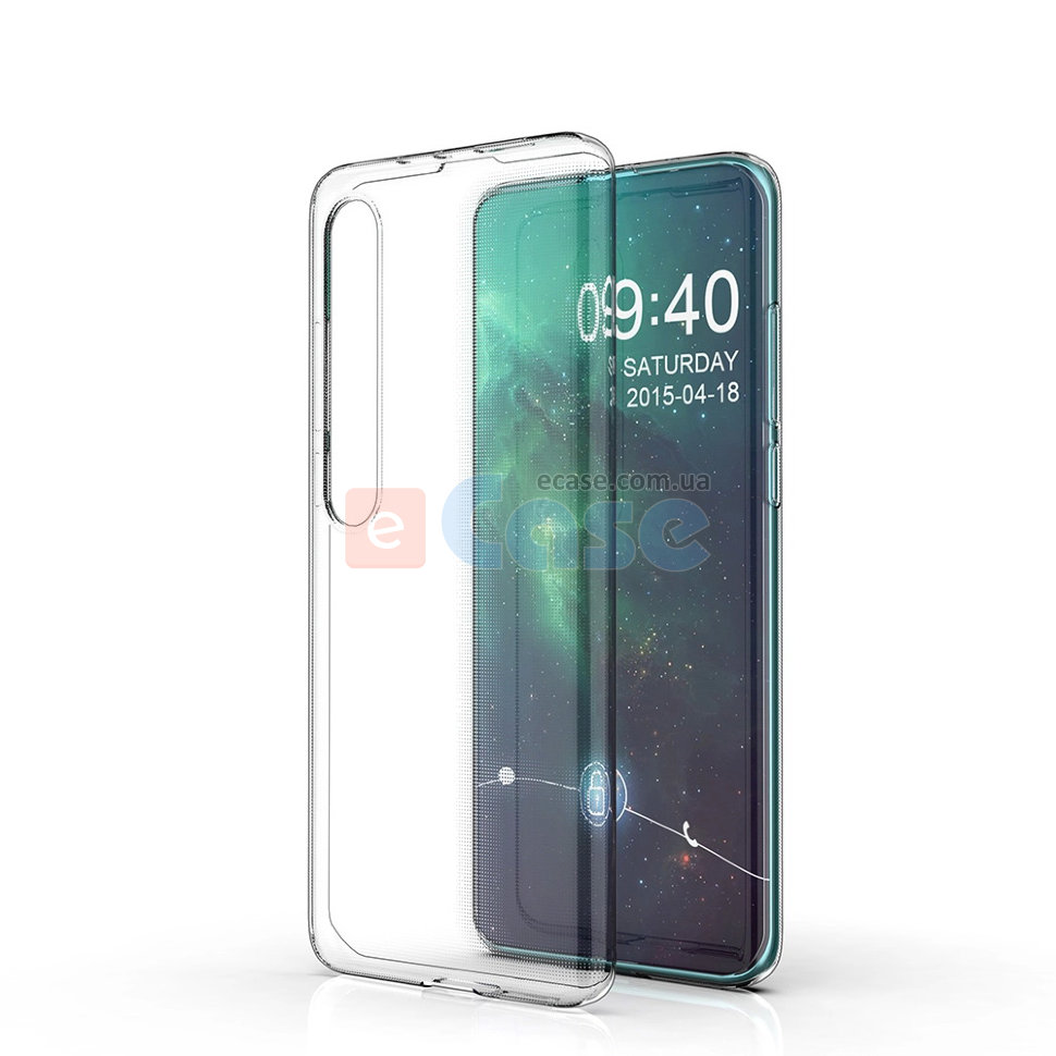 Прозрачная ТПУ накладка для Xiaomi Mi 10 (Crystal Clear) фото 1 — eCase