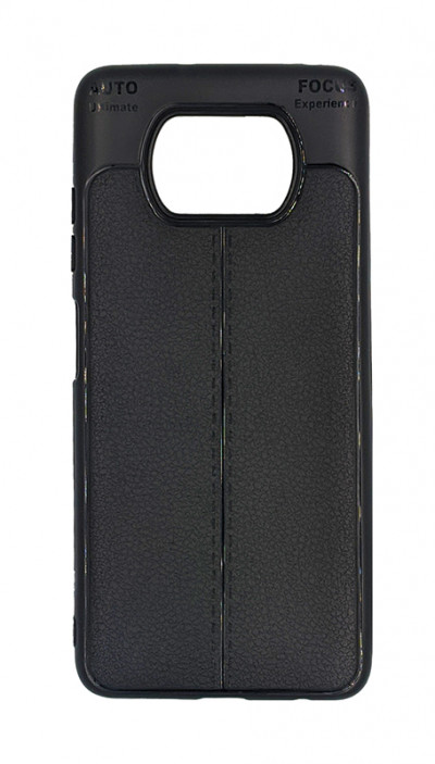 ТПУ накладка Leather для Xiaomi Poco X3 — eCase