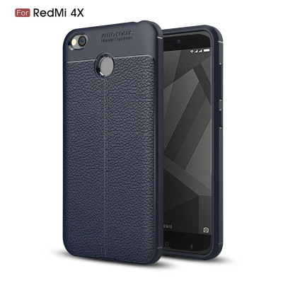 ТПУ накладка Leather для Xiaomi Redmi 4X — eCase