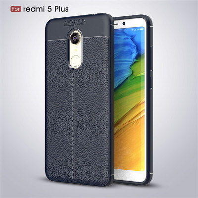 ТПУ накладка Leather для Xiaomi Redmi 5 Plus — eCase