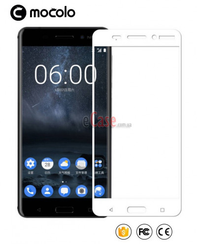 Защитное стекло MOCOLO с рамкой для Nokia 6 — eCase