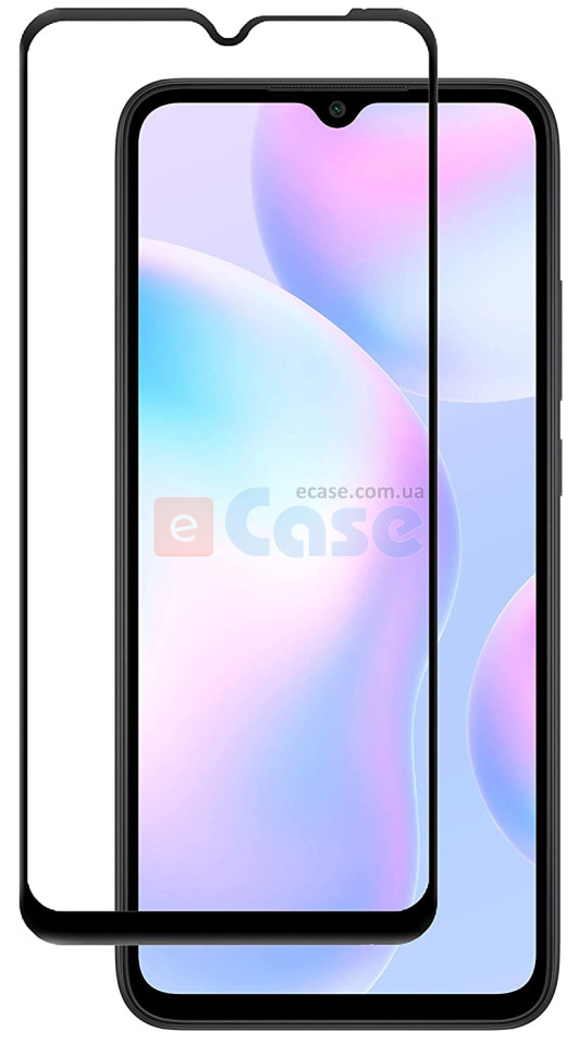 Защитное стекло 5D (на весь экран) с цветной рамкой для Xiaomi Poco C50 фото 1 — eCase