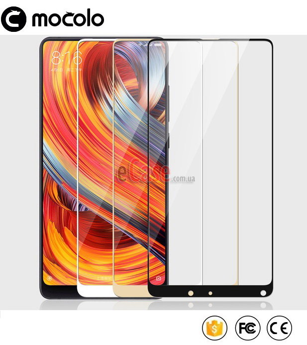 Защитное стекло MOCOLO с рамкой для Xiaomi Mi Mix 2 фото 1 — eCase