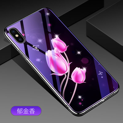 Накладка TPU + Glass Violet для iPhone XS Max — eCase