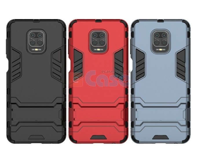 Защитный чехол с ТПУ бампером для Xiaomi Redmi Note 9 Pro Max (c подставкой) фото 1 — eCase