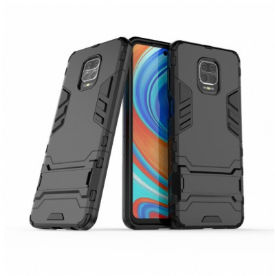 Защитный чехол с ТПУ бампером для Xiaomi Redmi Note 9 Pro Max (c подставкой) — eCase