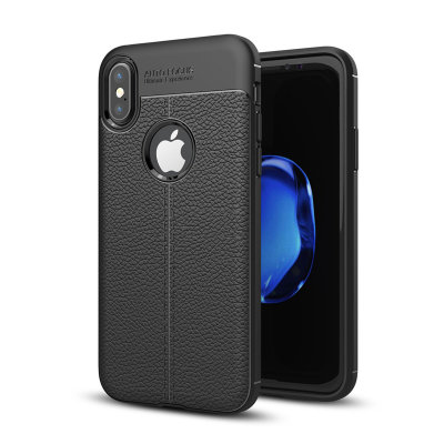 ТПУ накладка Leather для iPhone Xs — eCase