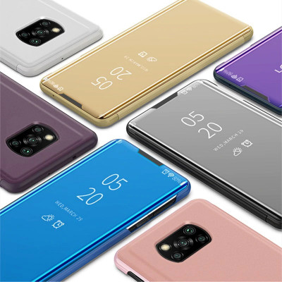 Чехол (книжка) Clear View Mirror для Xiaomi Poco X3 — eCase