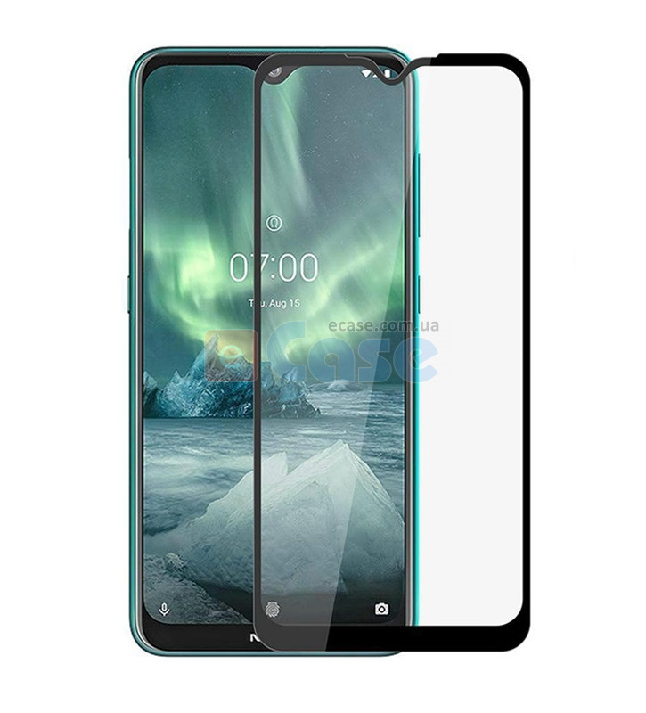 Защитное стекло для Nokia 2.4 (Tempered Glass Frame 2,5D) с рамкой фото 1 — eCase