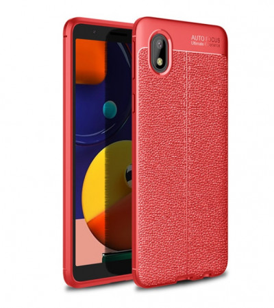 ТПУ накладка Leather для Samsung Galaxy A01 Core — eCase