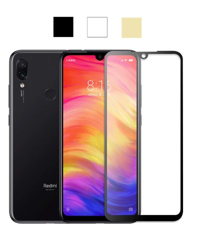 Захисне скло 5D (на весь екран) з кольоровою рамкою для Xiaomi Redmi 7 — eCase