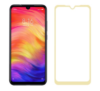 Защитное стекло 5D (на весь экран) с цветной рамкой для Xiaomi Redmi 7 — eCase