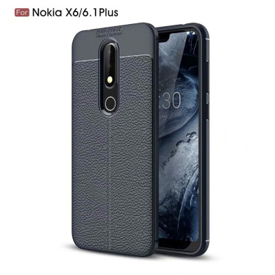 ТПУ накладка Leather для Nokia 6.1 Plus — eCase