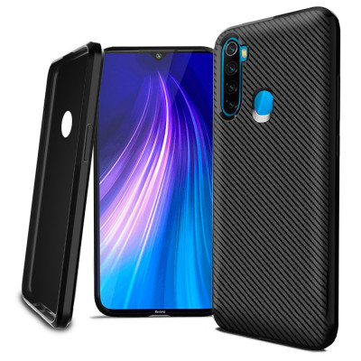 ТПУ накладка Carbon для Xiaomi Redmi Note 8 2021 — eCase