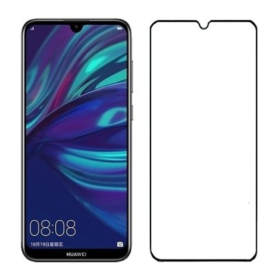 Защитное стекло 5D (на весь экран) с цветной рамкой для Huawei Y7 Pro 2019 — eCase