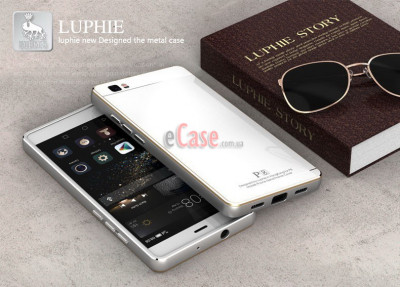 Алюмінієвий бампер LUPHIE with Tempered Glass Back Cover для Huawei P8 Lite — eCase