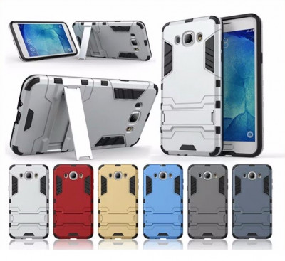 Ударопрочная накладка с ТПУ бампером для Samsung J510 Galaxy J5 2016 (c подставкой) — eCase