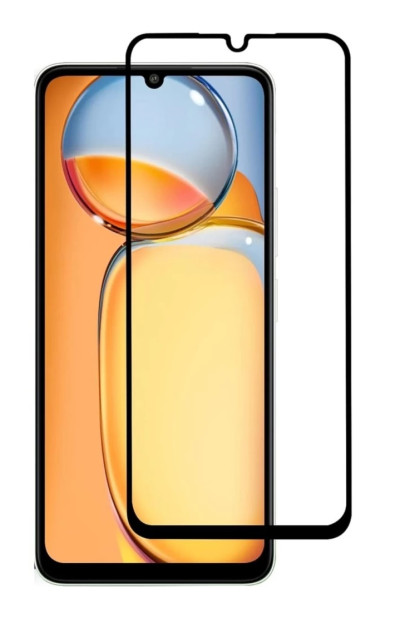 Захисне скло 5D (на весь екран) з кольоровою рамкою для Xiaomi Poco C65 — eCase