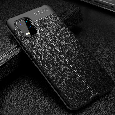 ТПУ накладка Leather для Xiaomi Mi 10 Lite &mdash; eCase