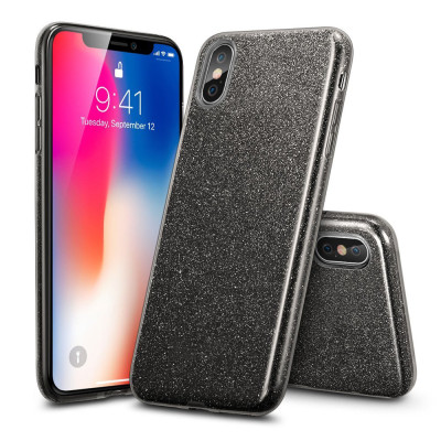 ТПУ накладка Sparkle (з пластиковим каркасом) для iPhone Xs — eCase