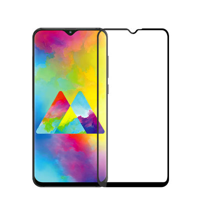 Захисне скло 5D (на весь екран) з кольоровою рамкою для Samsung Galaxy M30s (M307F) — eCase