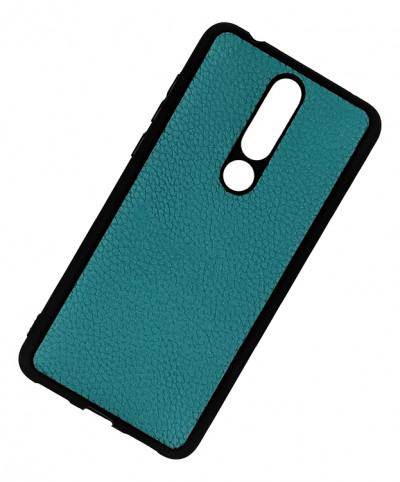 ТПУ накладка для Nokia 3.1 Plus "Cover Flotar" (зі вставкою з натуральної шкіри) — eCase