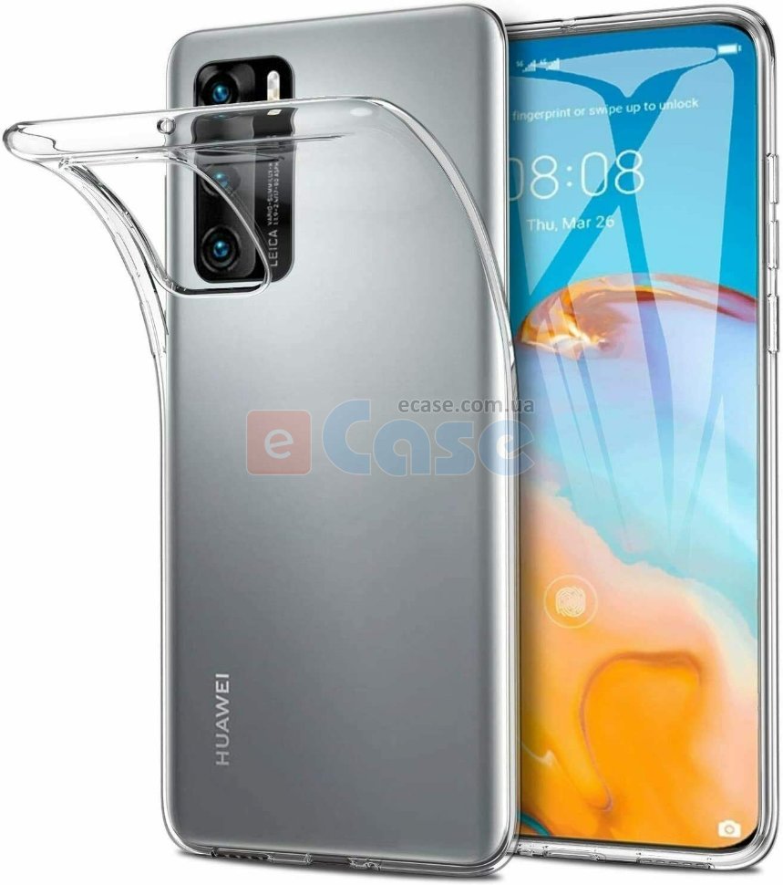Силиконовый чехол для Huawei P40 Pro (Crystal Clear) фото 1 — eCase