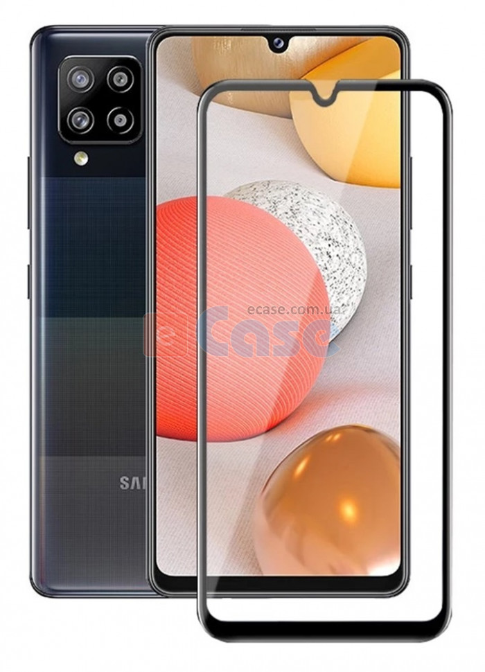 Защитное стекло 5D (на весь экран) с цветной рамкой для Samsung Galaxy A42 фото 1 — eCase