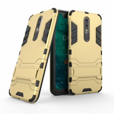 Ударопрочная накладка с ТПУ бампером для Nokia X5 (c подставкой) — eCase