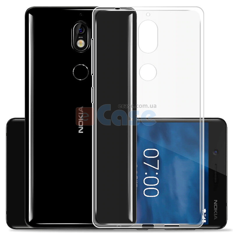Прозрачная ТПУ накладка для Nokia 7 EXELINE Crystal (Strong 0,5мм) фото 1 — eCase