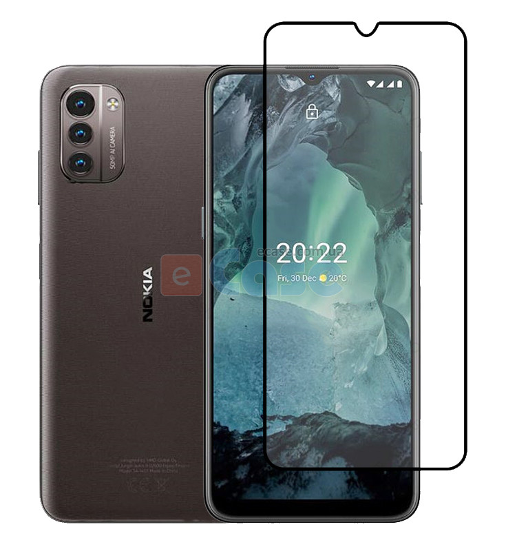 Захисне скло 5D (на весь екран) з кольоровою рамкою для Nokia G21 фото 1 — eCase
